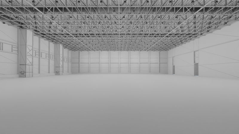 Exhibition Hall - Hangar 3d model