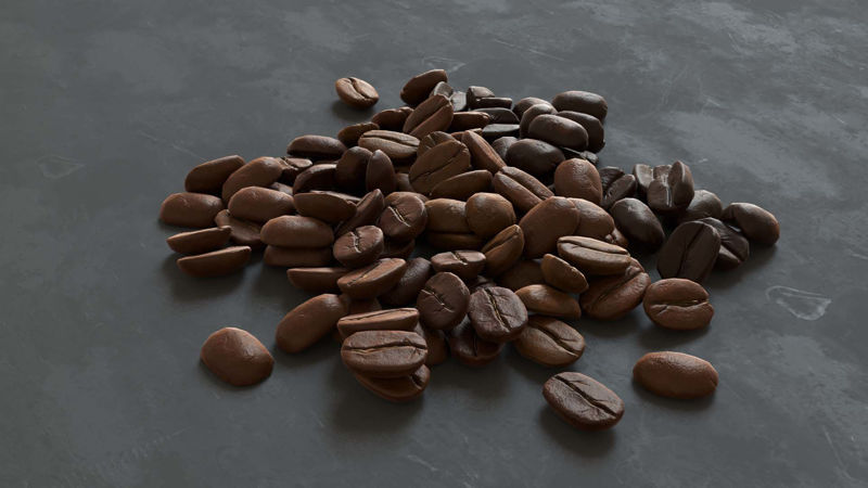 Coffee beans 3D model
