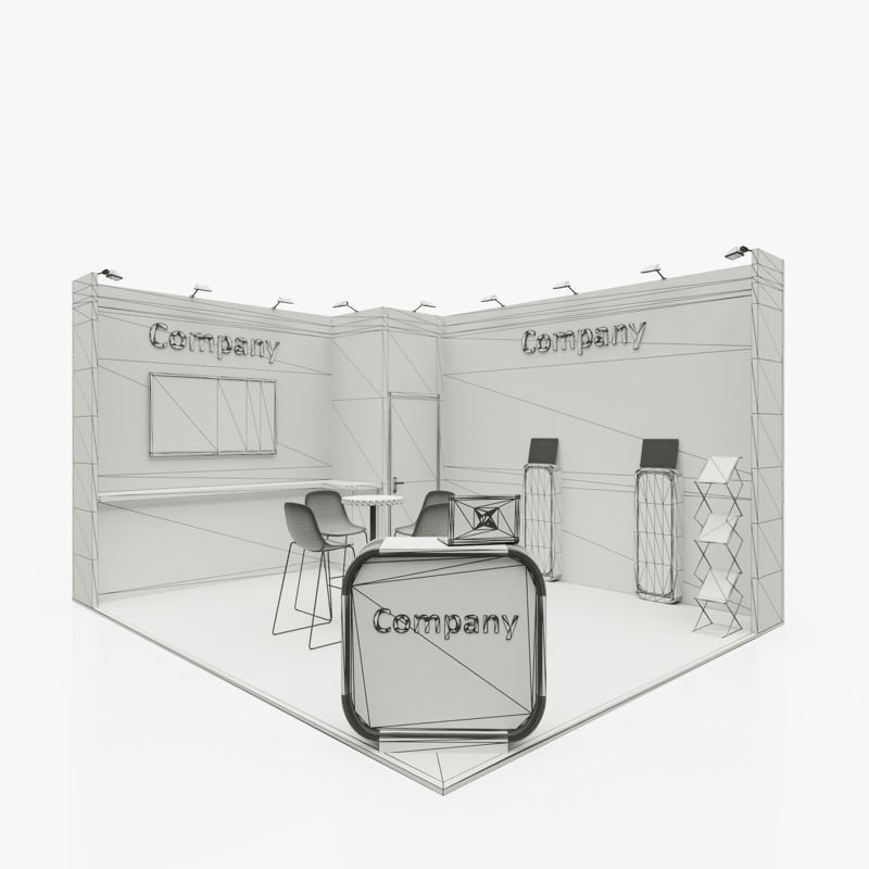 Small Exhibition stand 3d model