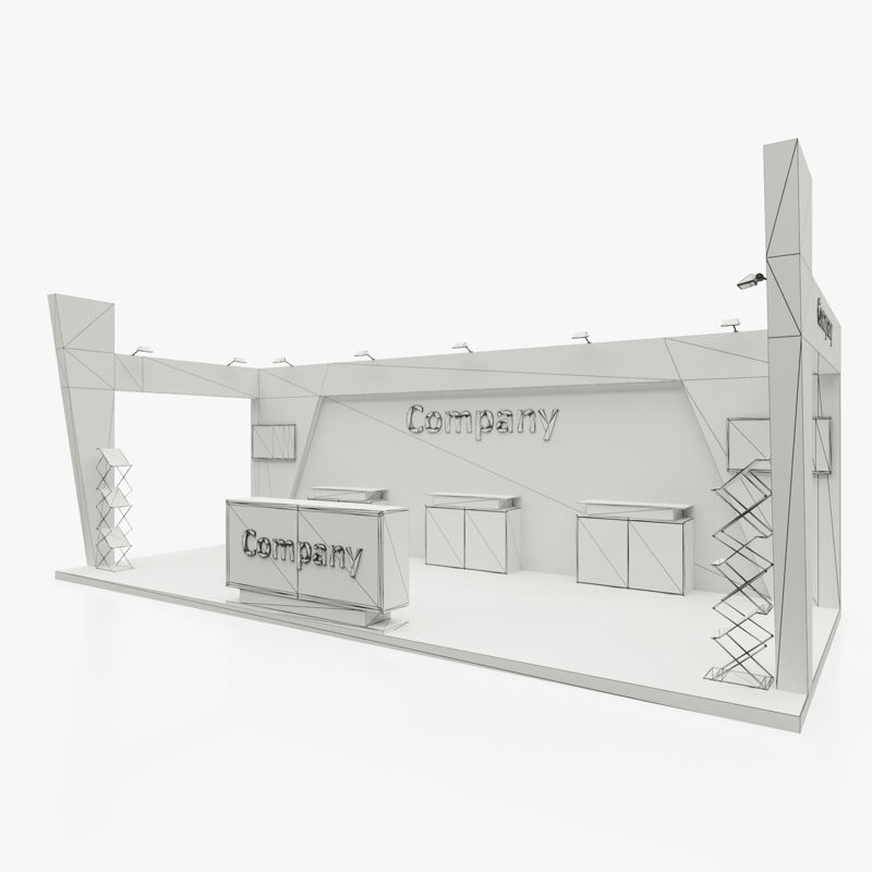 Exhibition stand back wall only 3d model