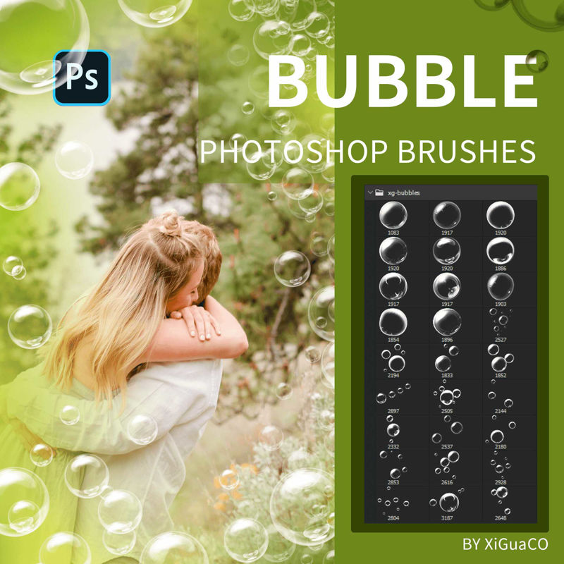 27 high definition bubbles and bubble group brushes
