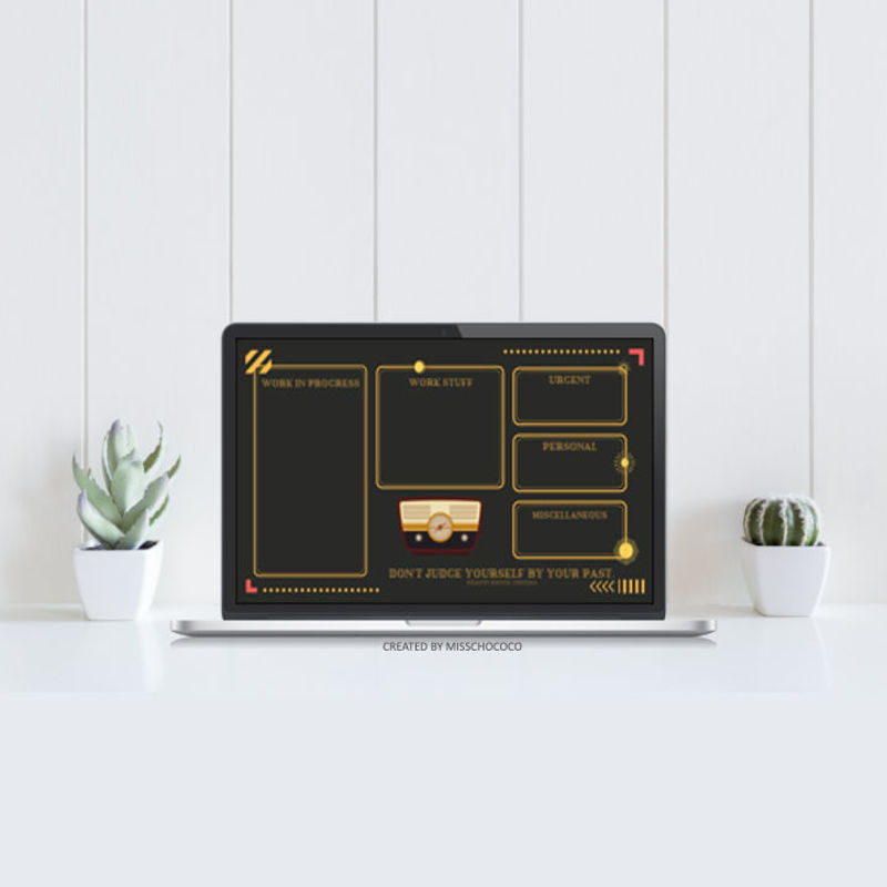 Retro style Desktop Organization Wallpaper