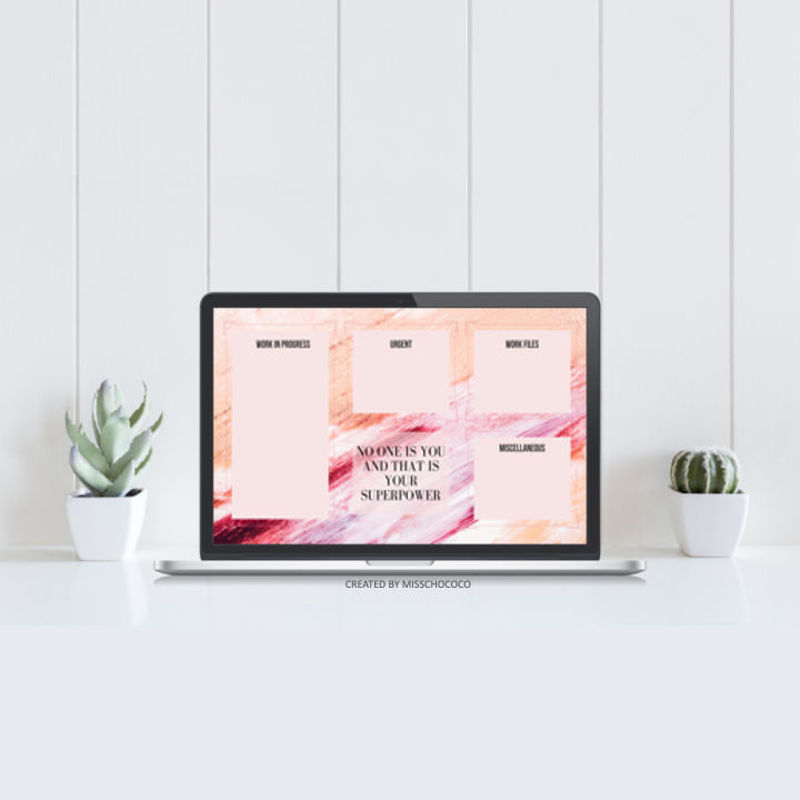 Pink rose Desktop Organization Wallpaper