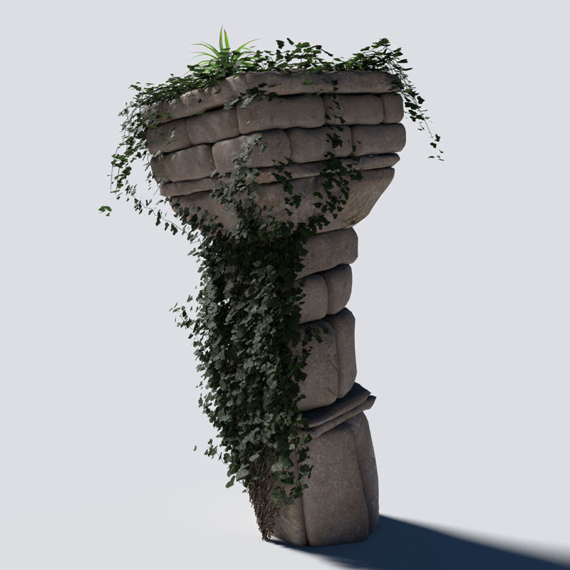Overgrown Column 3d model