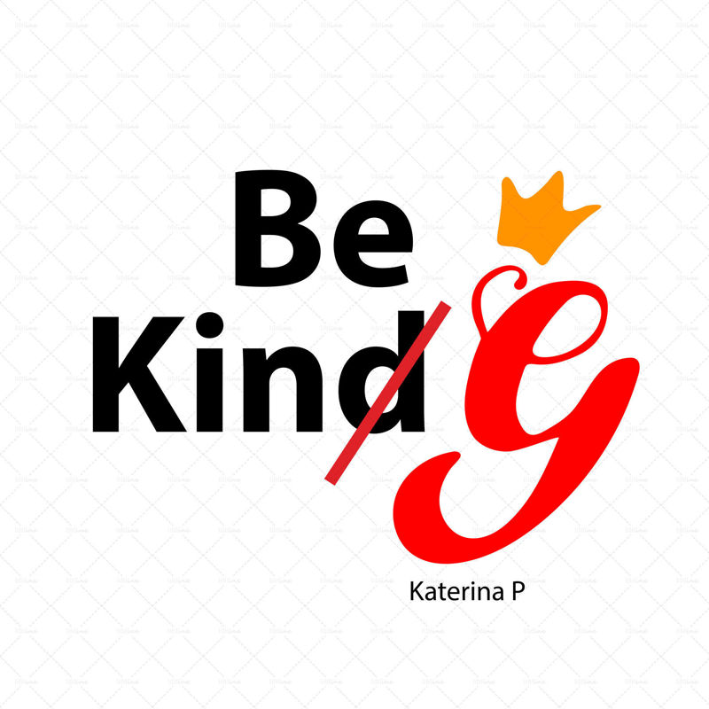 Be Kind(G).  Vector digital hand lettering