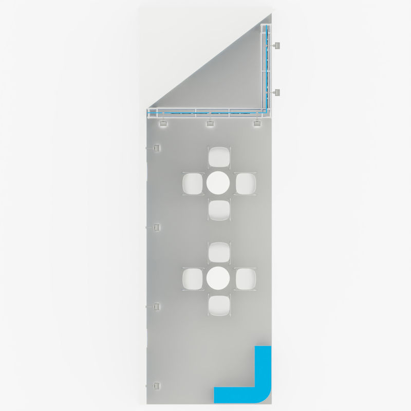 Blue Tile Exhibition Stand 3d model