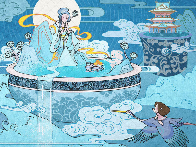 Chinese Holiday Illustration Series-Mid-Autumn Festival