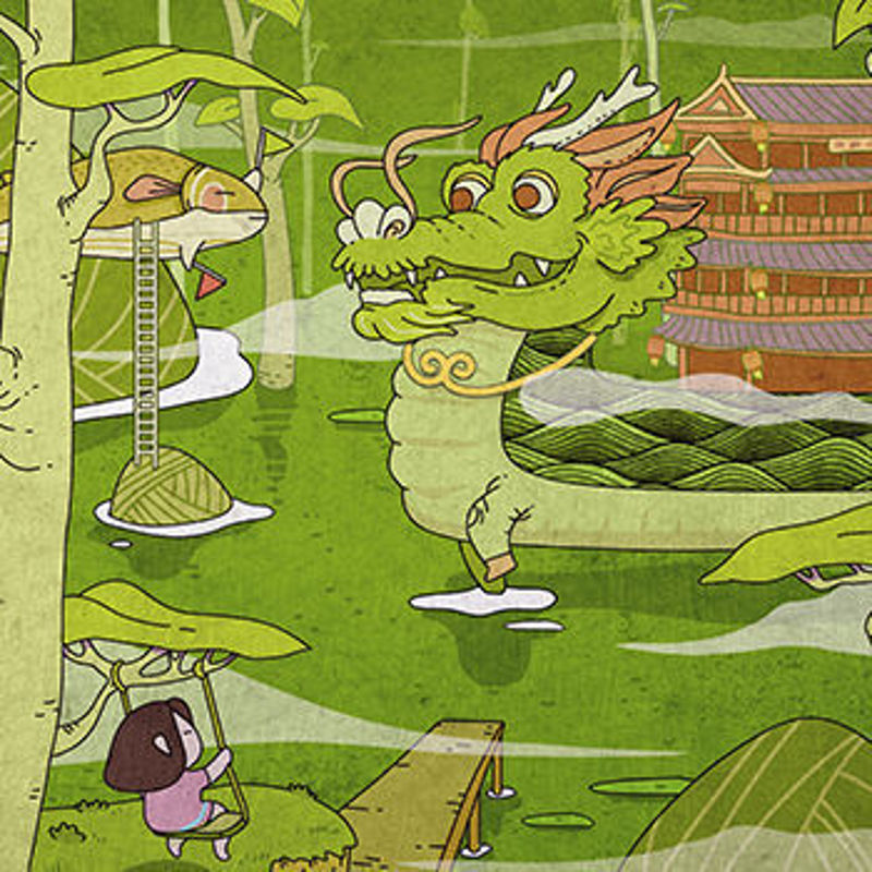Chinese Holiday Illustration Serie The Dragon Boat Festival