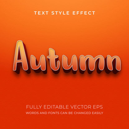 Autumn Seasonal 3D Editable Text Style Effect