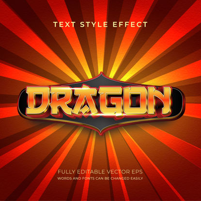 Dragon Editable Maroon Text Style Effect