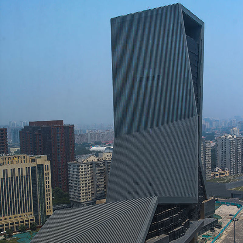Aerial photos of international trade building in Beijing, China