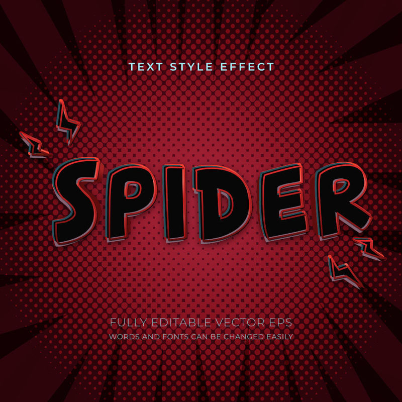 Spider Editable Superhero Style Text Effect