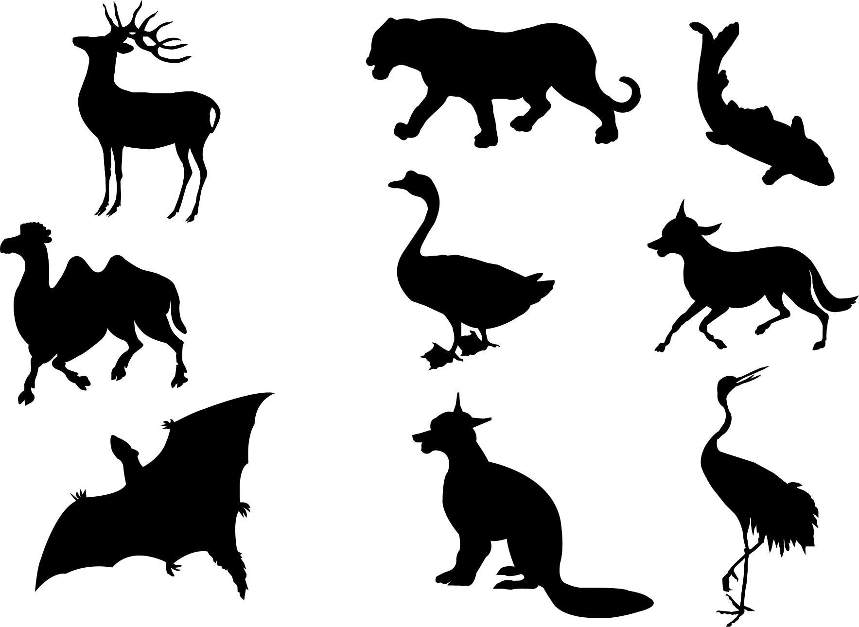 Animal Silhouette Ai Vector