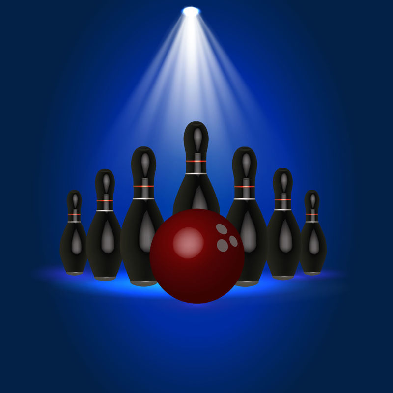 Bowling Vector Illustration 3D Graphic Element