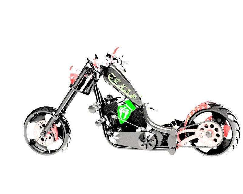 CHOPPER Motorcycle 3d model