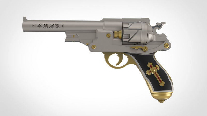 Revolver from the movie Van Helsing 2004 3d print model