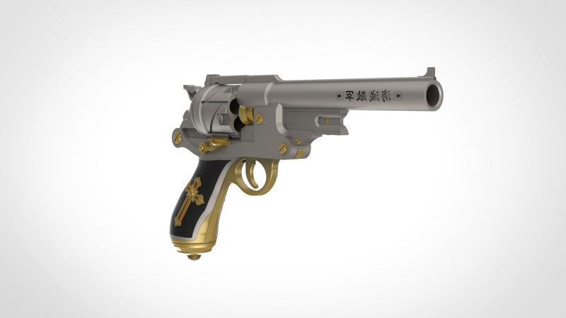 Revolver from the movie Van Helsing 2004 3d print model