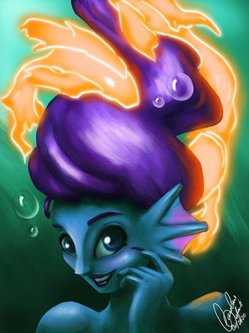 Purple Hair Mermaid