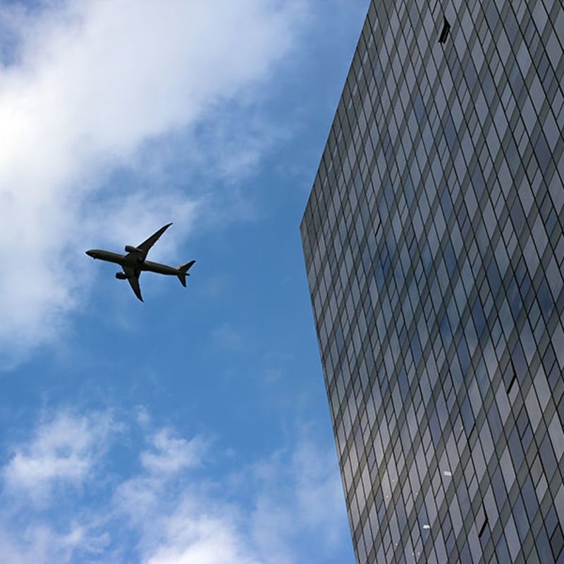 Buildings and airplanes