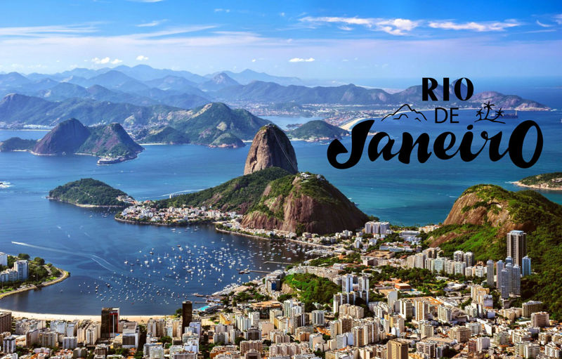 Rio De Janeiro hand lettering. Digital download. Lettering for printing. Logo for travel agency, booklet, pamphlet, advertising booklet
