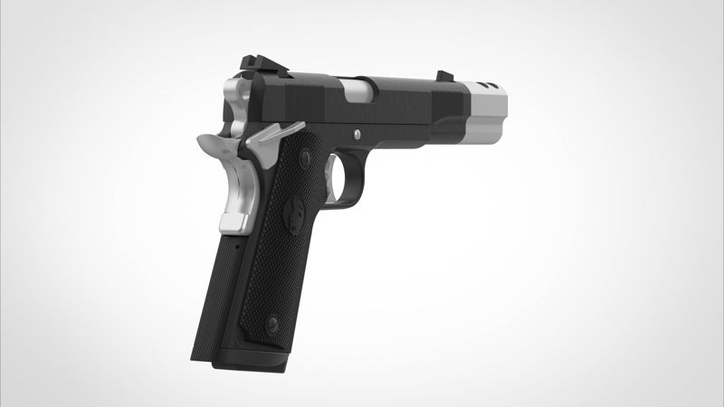 Colt M1911A1 do modelo 3D do filme The Punisher 2004