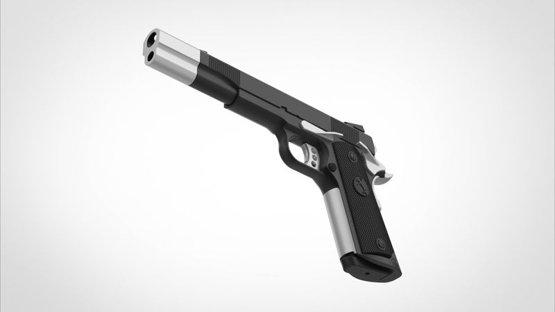 Colt M1911A1 de la película The Punisher 2004 modelo 3D