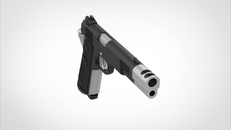 Colt M1911A1 do modelo 3D do filme The Punisher 2004