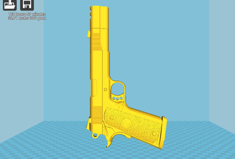 Colt M1911A1 din filmul The Punisher 2004 model 3D