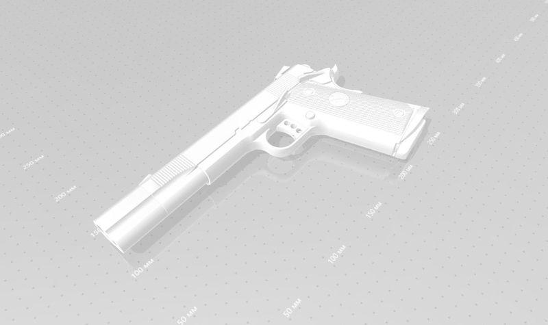 Colt M1911A1 z filmu 3D model The Punisher 2004