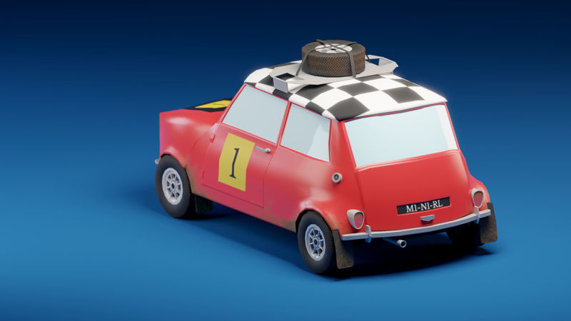 Classic Rally Car Lowpoly with 2K textures