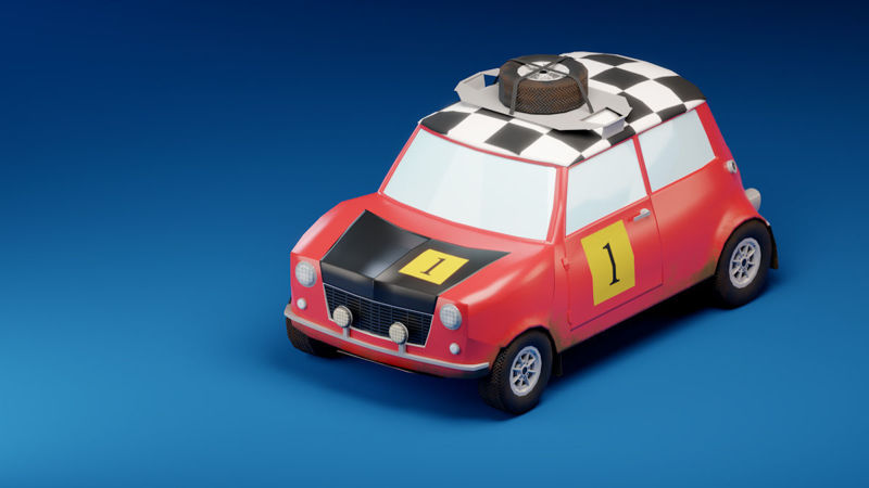 Classic Rally Car Lowpoly with 2K textures