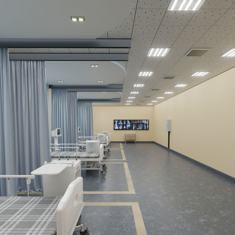 نموذج وحدة العناية المركزة للمستشفى ثلاثي الأبعاد