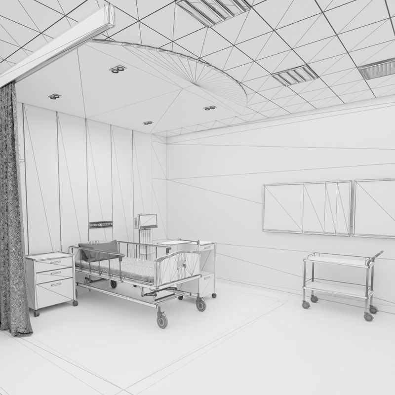 Kórházi ICU 3d modell