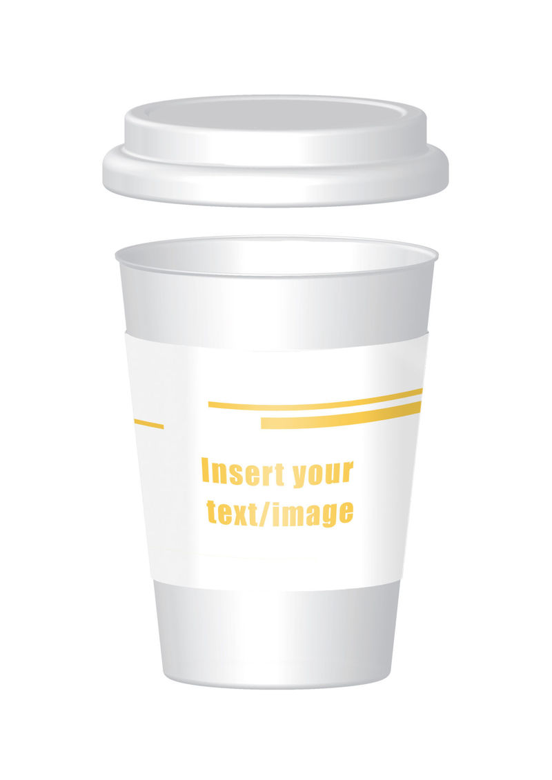 シンプルな白いコーヒーカップのモックアップPSD