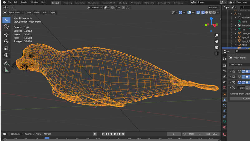 ختم الحيوان ختم أسد البحر نموذج ثلاثي الأبعاد