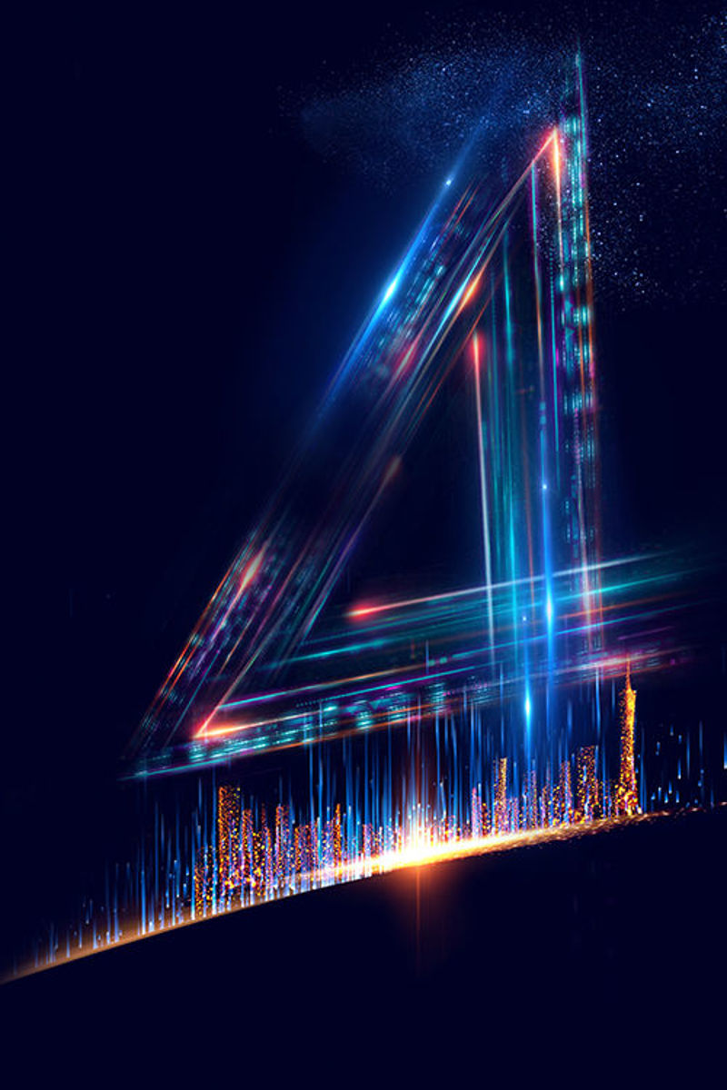 Technologie countdown digitale poster