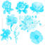 PS Hand-painted flower brush