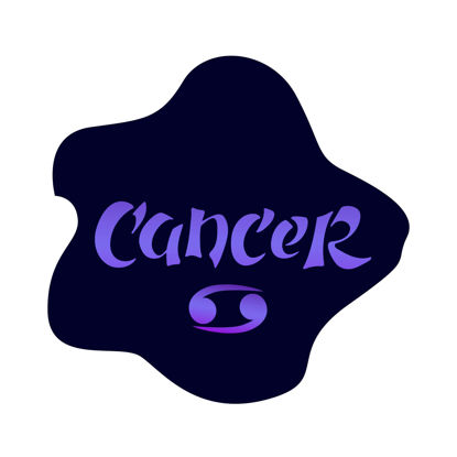 Cancer  zodiac sign Vector hand lettering