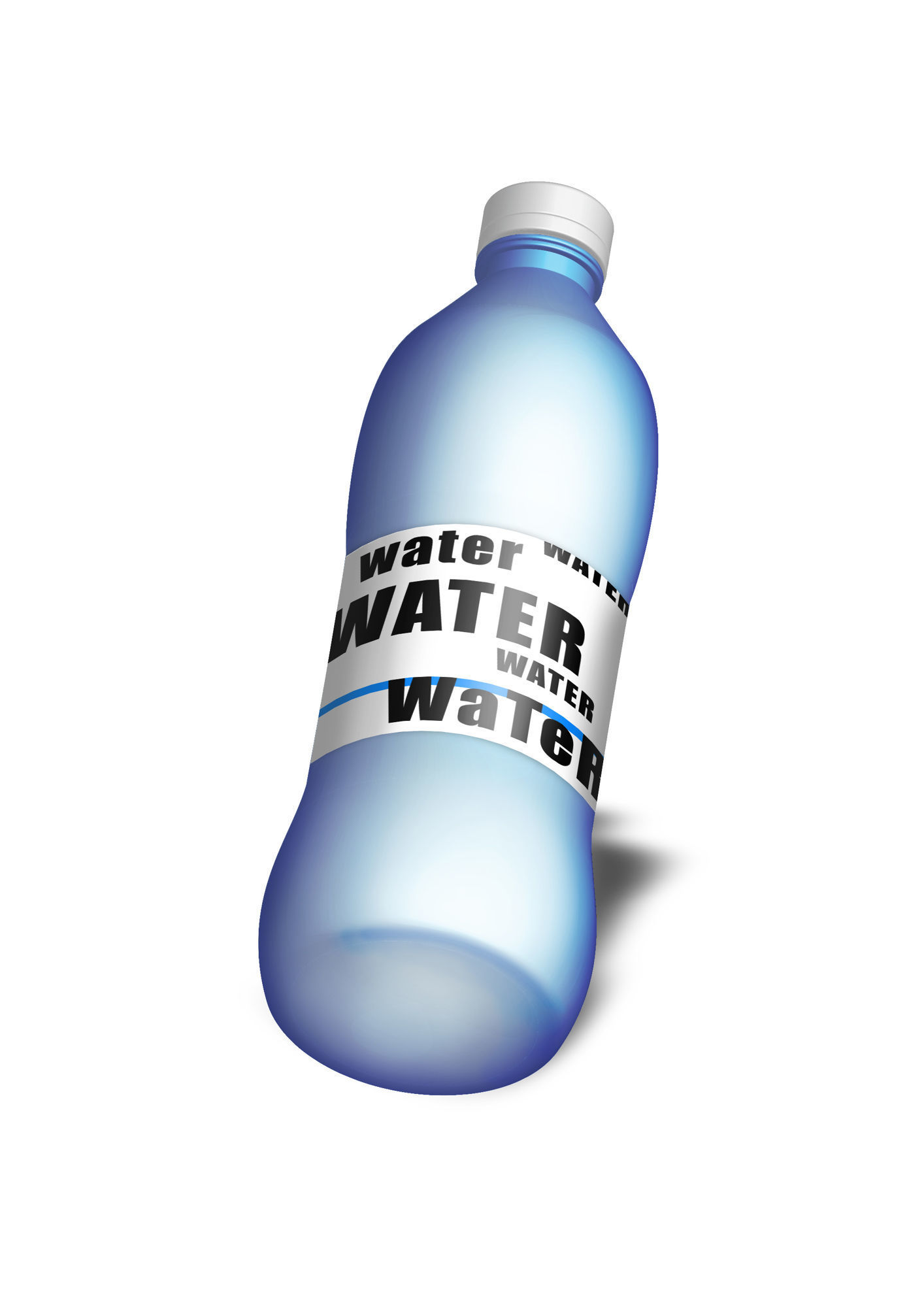 Water bottle PSD mockup