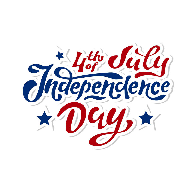 4th of July Independence Day greeting card Vector illustration