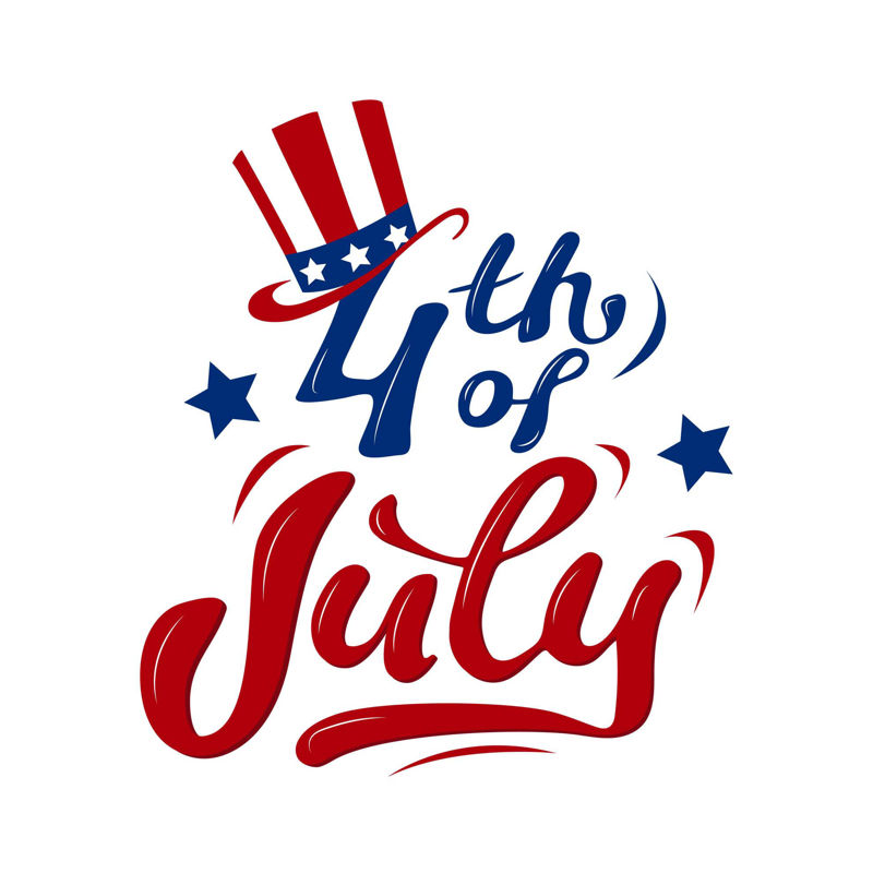 4th of July Independence Day greeting card Vector