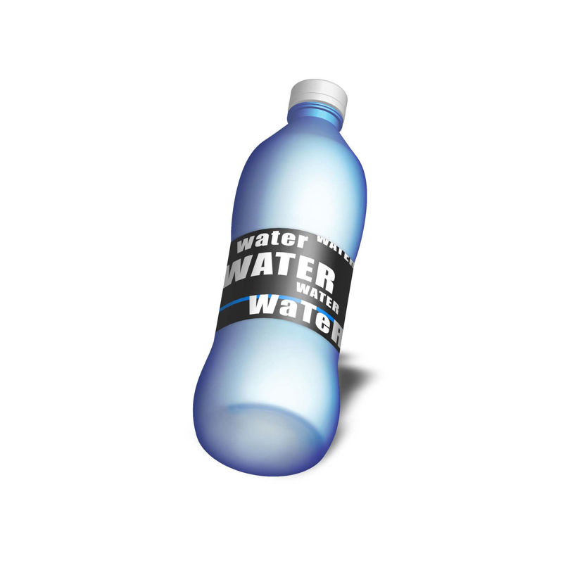 Water bottle PSD mockup