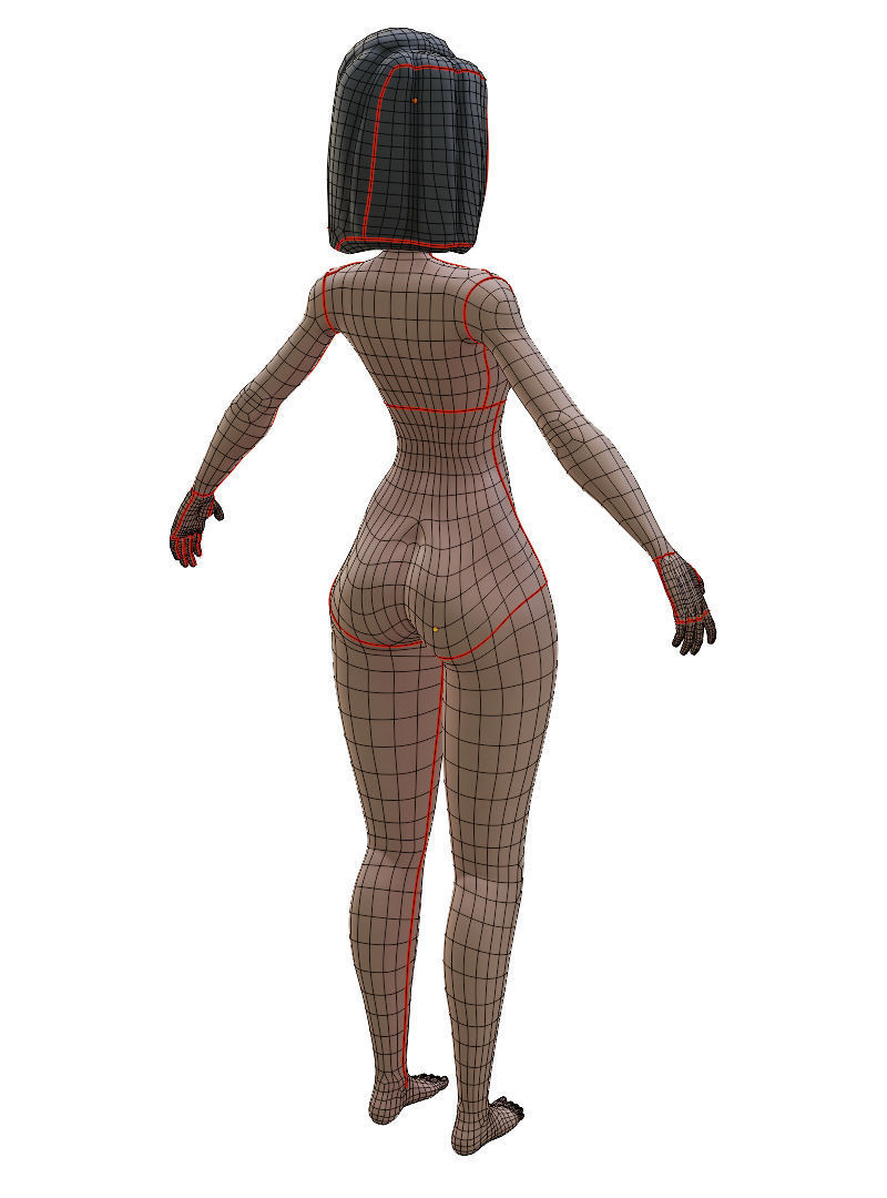 Deklica v pižami 3D model