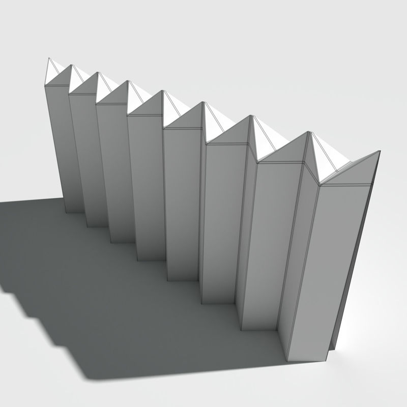 Modèle 3D de clôture en origami
