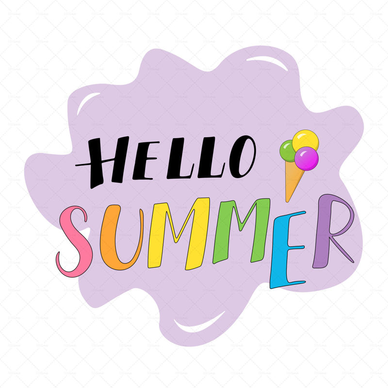 Hello Summer Season Vector and Clip Art