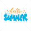 Hello Summer Season Vector  Clip Art