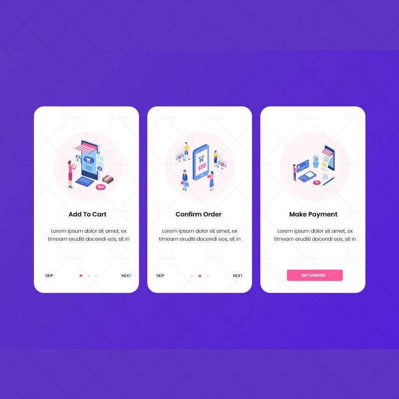 E-Commerce App Onboarding UI