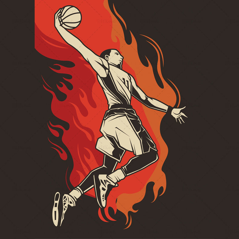 Плакат за баскетбол вектор