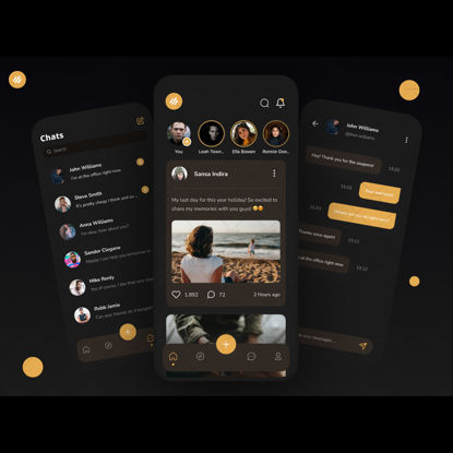 UI-ontwerp voor sociale chat-app