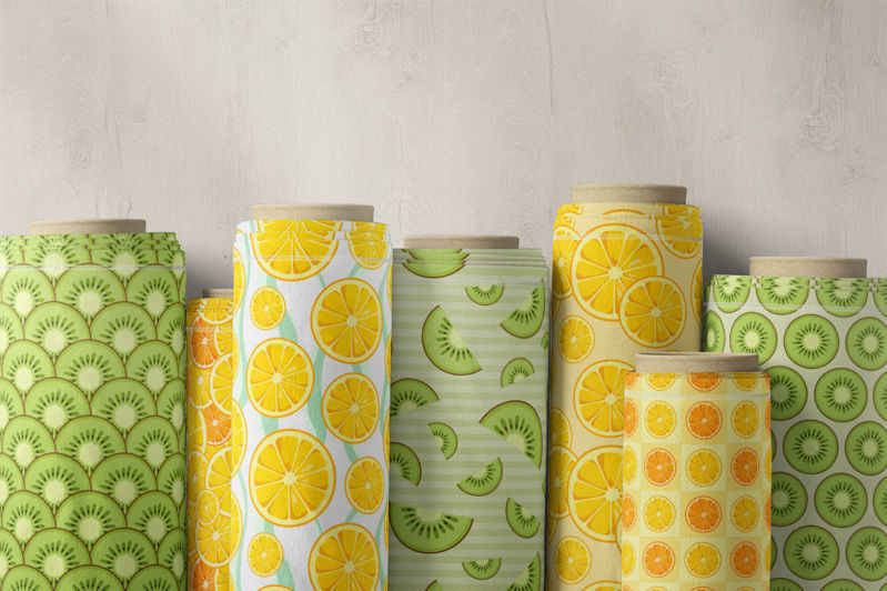 35 seamless citrus fruit vector patterns